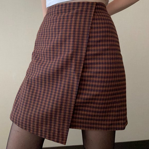 Check Tweed A-Line Skirt - Picture 2 of 5